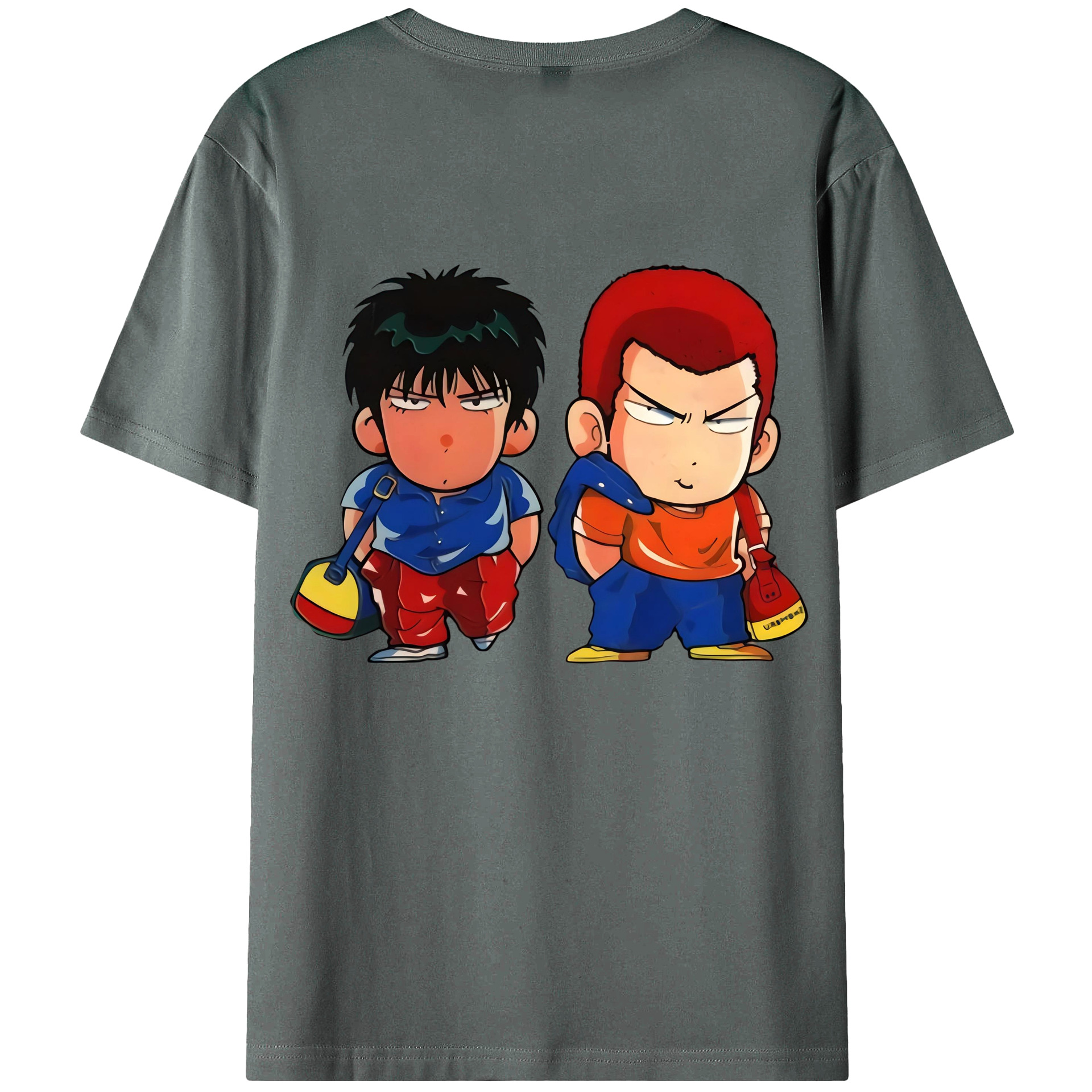 （画像用） SLAM DUNK／スラムダンク 綿100％ メンズ半袖Tシャツ（バックプリント） 通気性